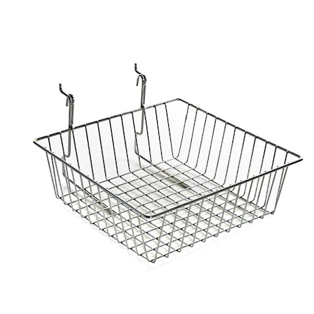 Azar Displays 4.25"H Chrome Wire Basket, PK2 300621